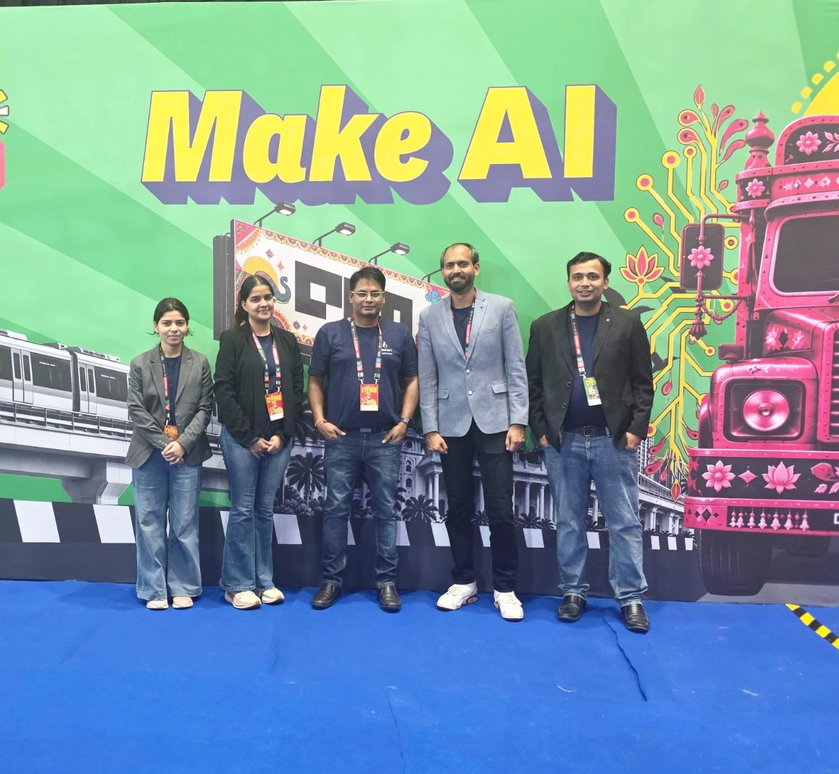 DataCaffé leaders at a Make AI industry event